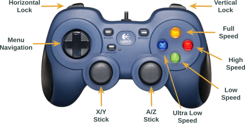 Buildbotics Gamepad Button Diagram