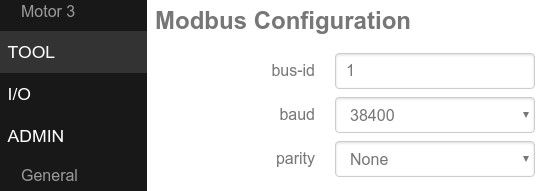 Buildbotics Common Modbus Configuration Options