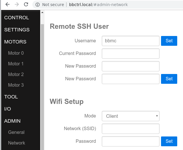 Buildbotics CNC controller WiFi setup