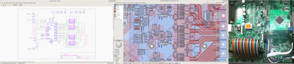 Schematics, PCB layout and the main circuit board