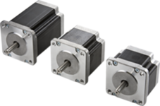 Three different stepper motors